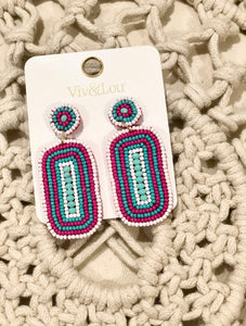 Hot Pink Mint Brittany Earrings